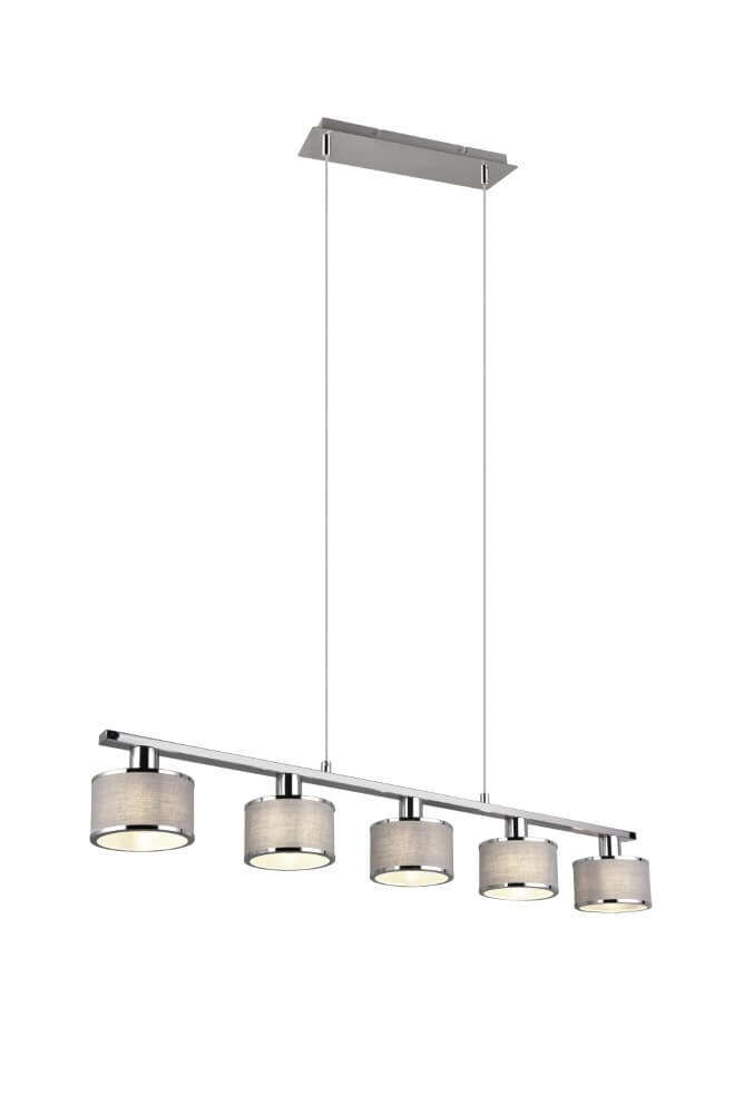 Lampe suspendue 5 lumières Kaprun droit 92cm