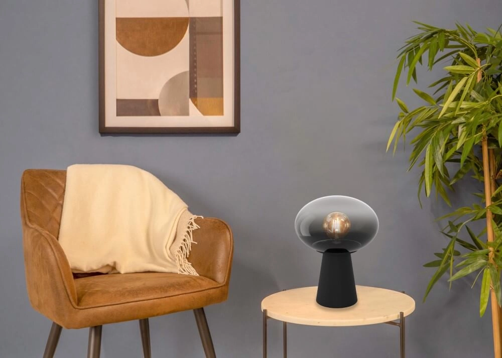 Lampe de table en verre fumé Madonnina Ø 25 cm Eglo 9008606274970