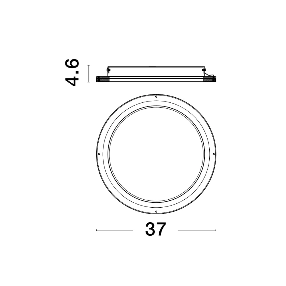 Plafonnier élégant Oggy blanc Ø 37cm Lyora 5212017432087
