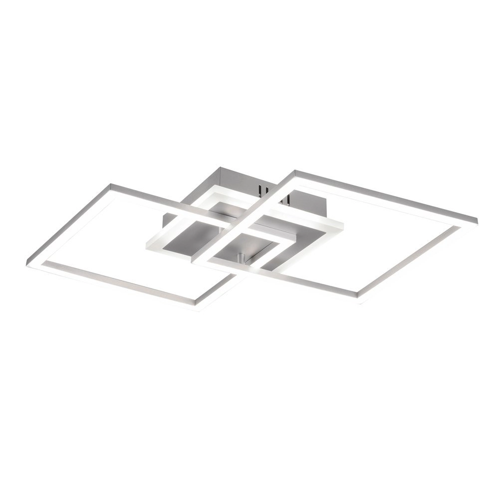 Plafonnier carré Venida 57cm gris Trio 4017807451092