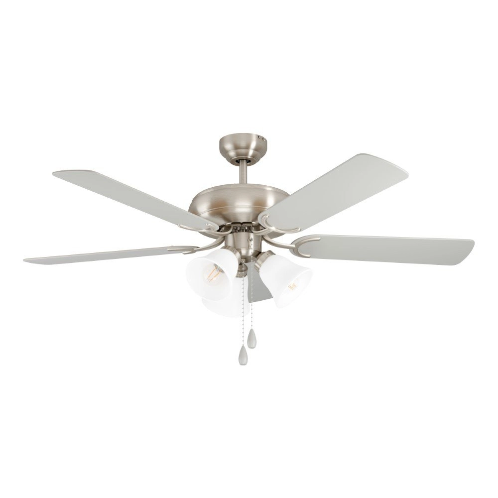 Lampe de ventilateur de plafond Las Palmas E27 132 cm en acier inoxydable Eglo 9002759350772