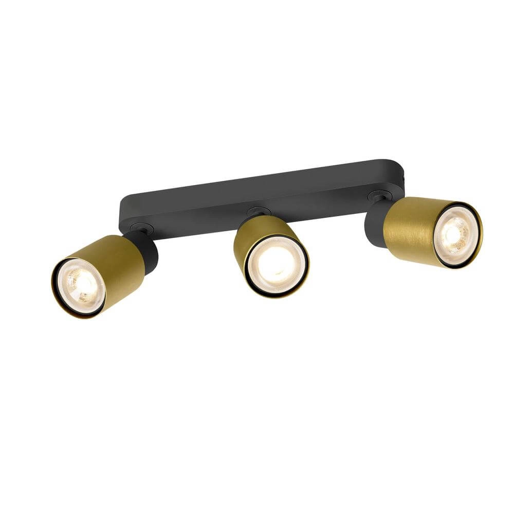 Moquerie Puri 2.0 Tube noir-or 3 lumières Moquerie Puri 2.0 Tube noir-or 3 lumières