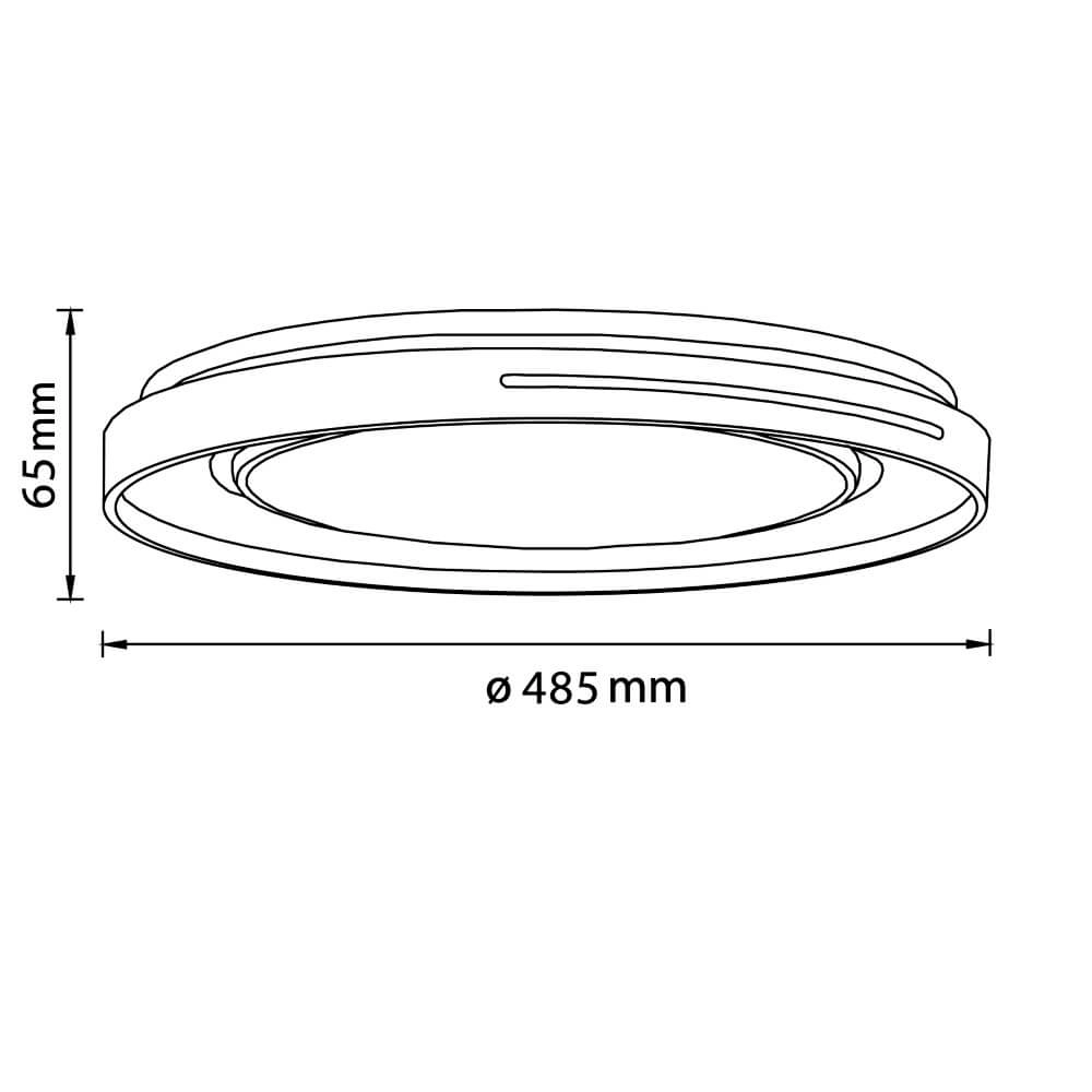Plafonnier Barty Ø 48,5 cm blanc Brilliant 4004353411328