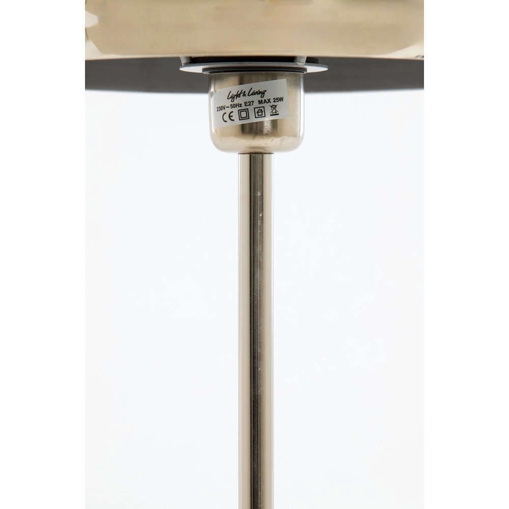 Lampe de table Surin Ø 23cm - nickel brillant Light & Living 8717807743451