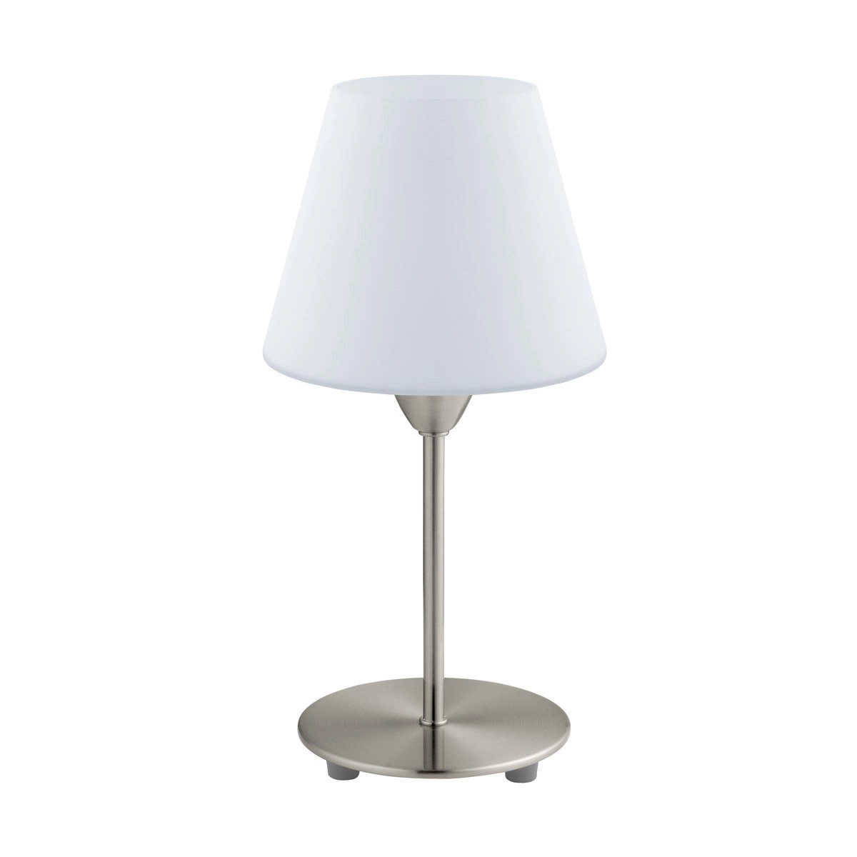 Lampe de table Damasco 1 30cm nickel mat avec blanc