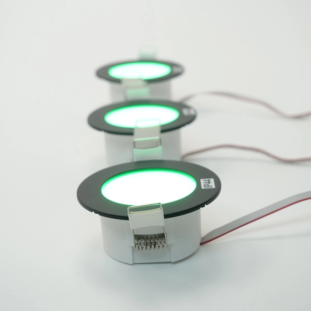 Projecteur encastré IP44 Fueva 6-Z Zigbee - noir - Ø 8,8 cm Eglo 9008606330966