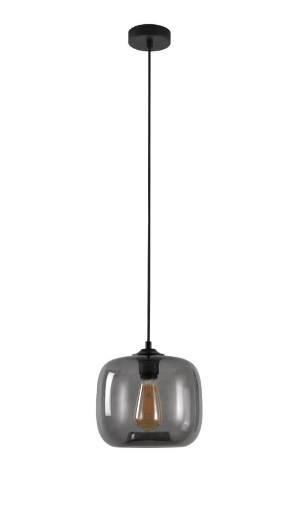 Lampe suspendue Preston verre gris Ø 24cm Artdelight 8719831737789