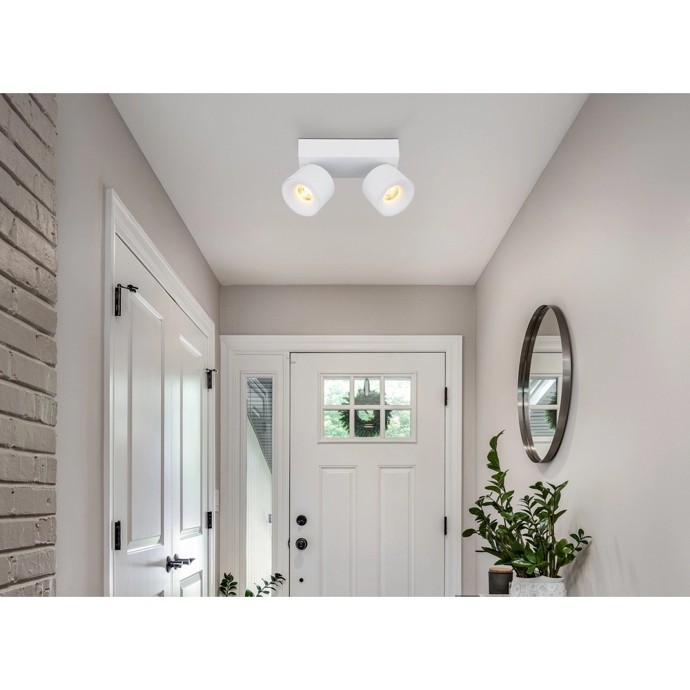 Lampe de plafond élégante Rae Blanc à deux lumières Globo 9007371450640