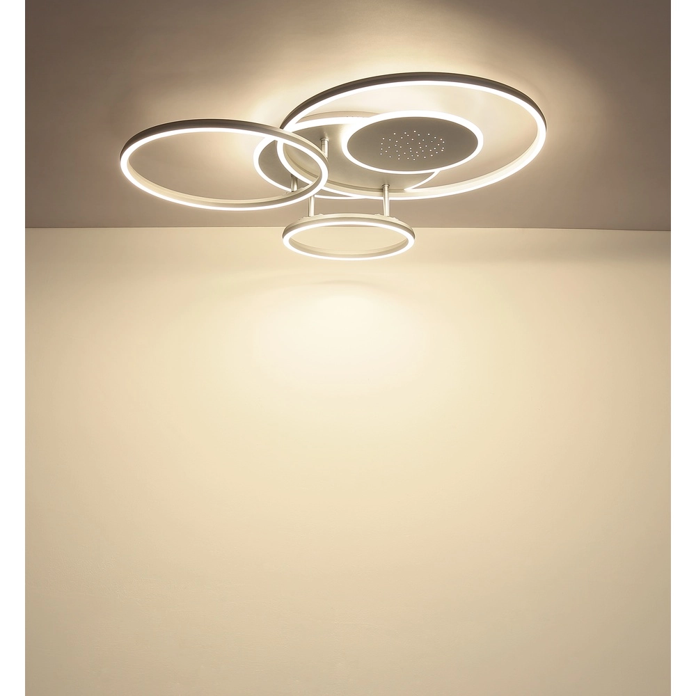 Lampe de plafond moderne Johnson Gris argenté 80,7 cm Globo 9007371583553