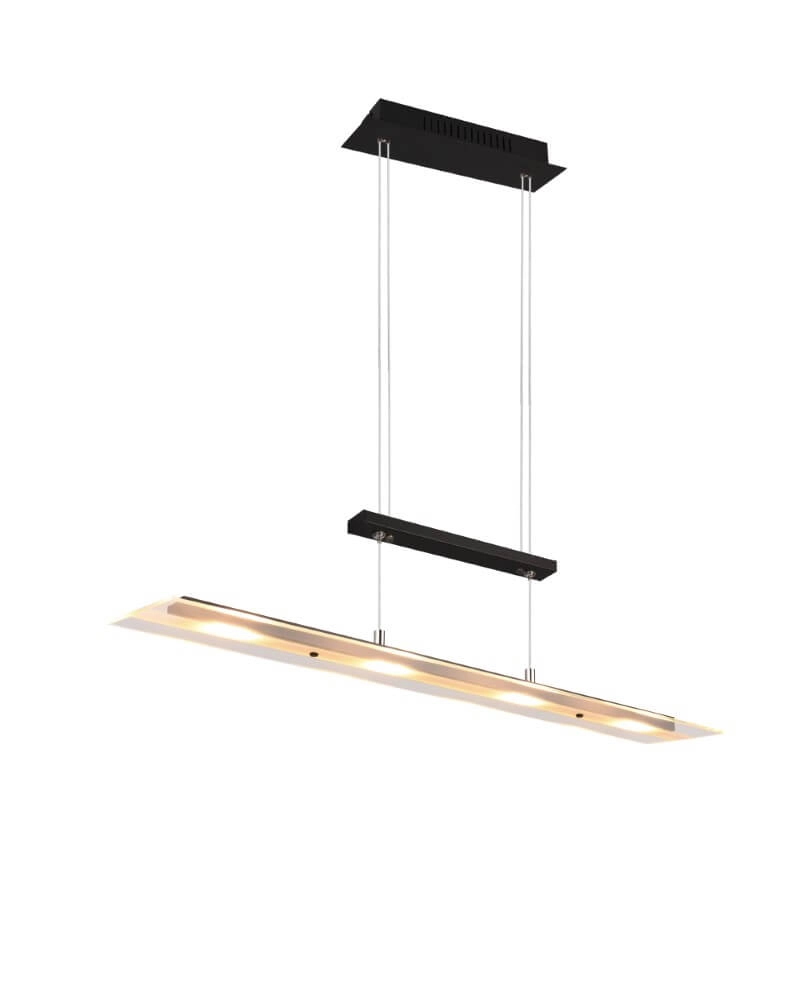 Lampe à suspension en verre Milos noir Trio 4017807588286