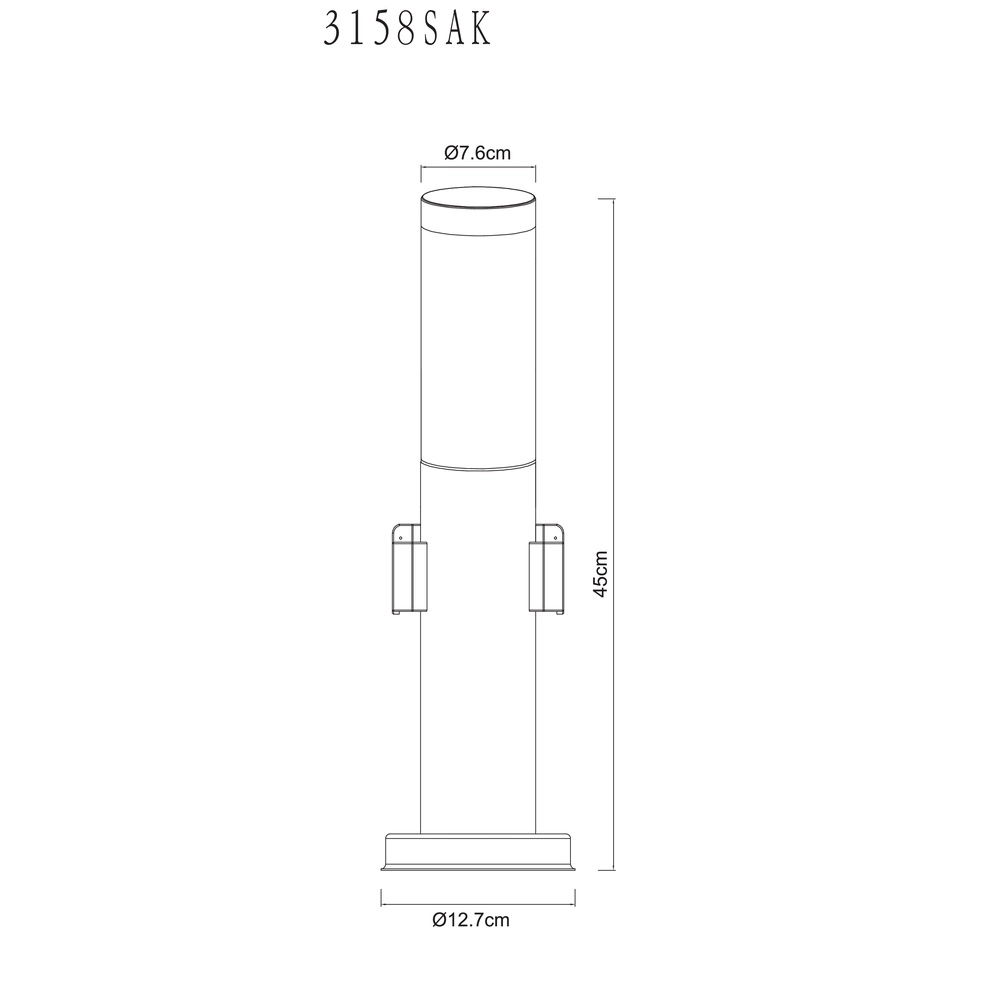 Lampe de jardin Boston anthracite avec douille Globo 9007371430741