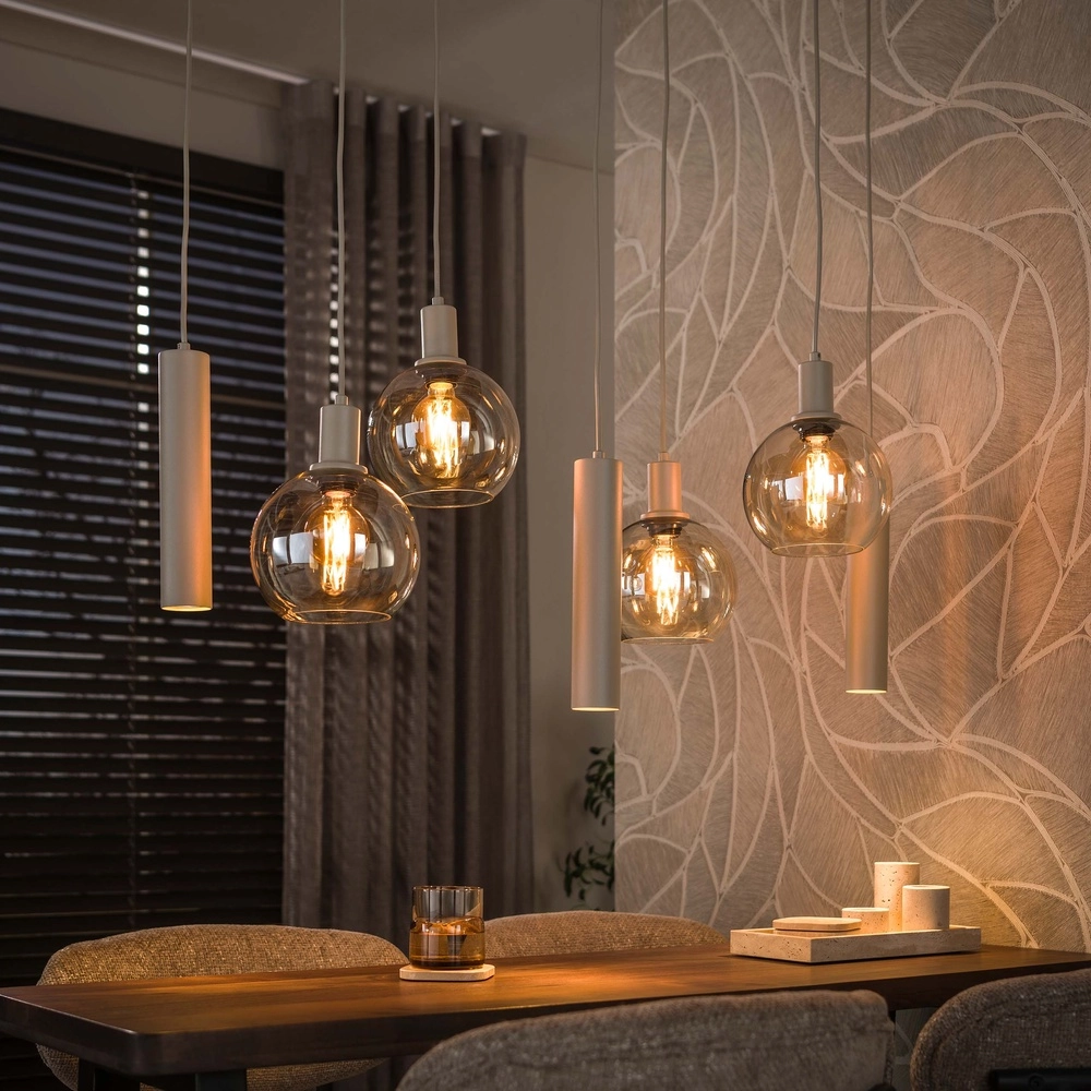 Lampe pendante de conception Sfera Brun sable 7 clairs
