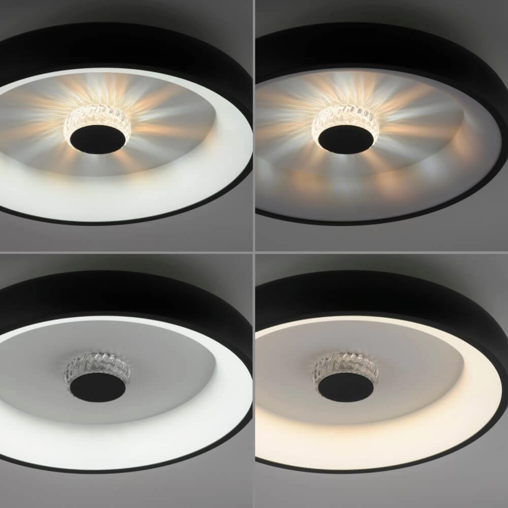 Plafonnier rond Vertigo noir Ø 46,5cm Just Light 4043689994723
