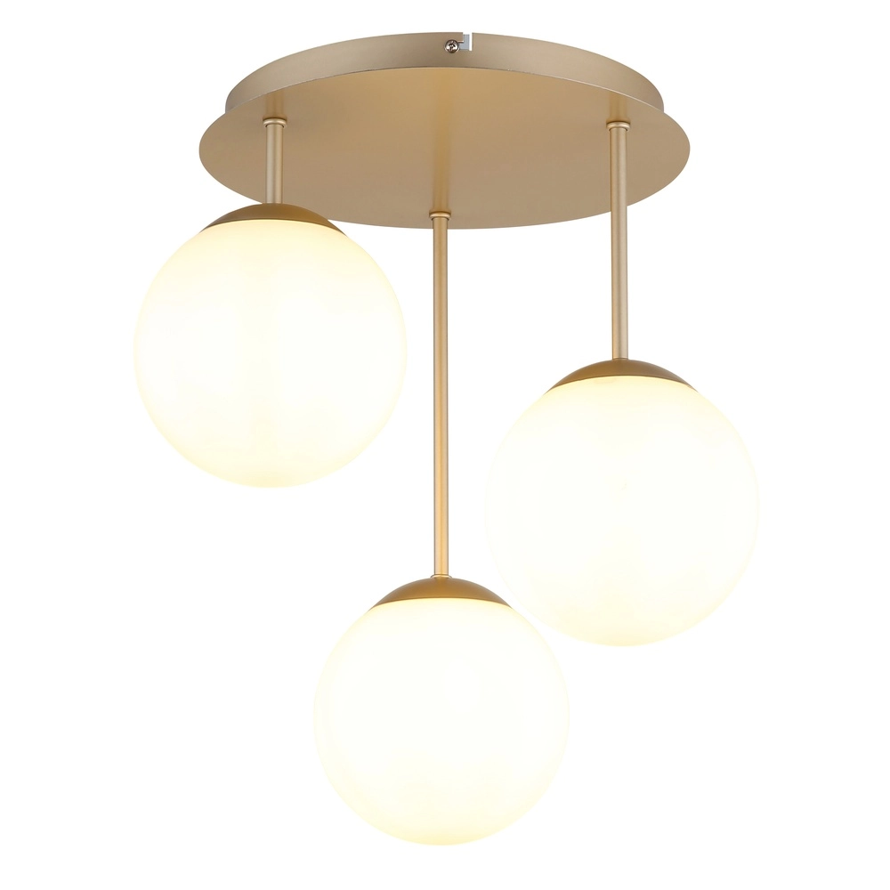 Lampe de plafond à 3 lumières Harmon Champagne