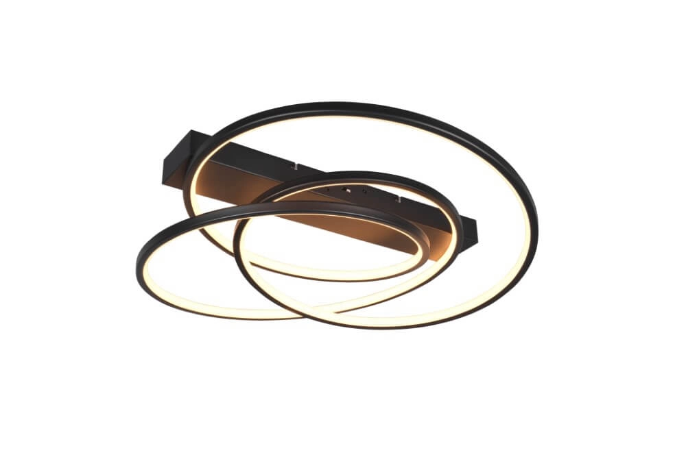 Plafonnier de chambre Darvin noir - 65cm