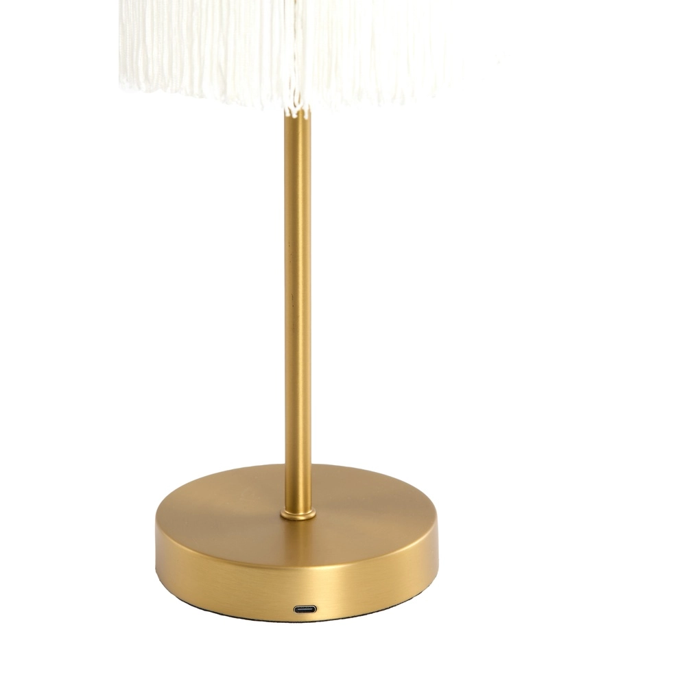 Lampe de table rechargeable Diny Or avec blanc Light & Living 8717807761707