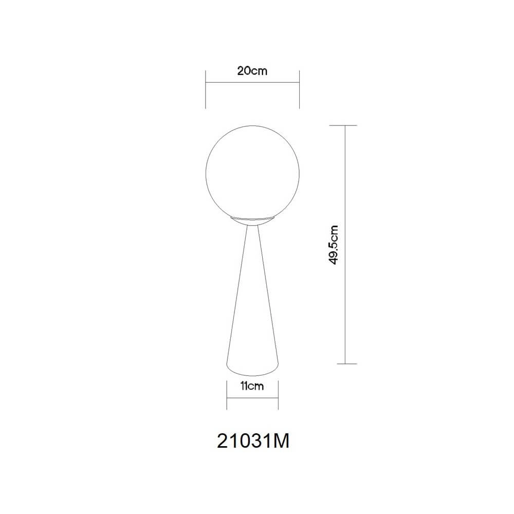 Lampe de table Pinpal avec verre convexe blanc Globo 9007371447343