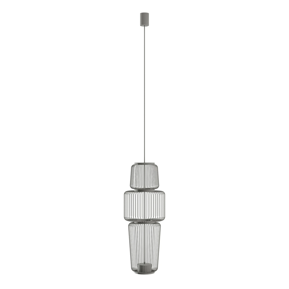Lampe cage Nome Gris umbra Ø 25,5 cm
