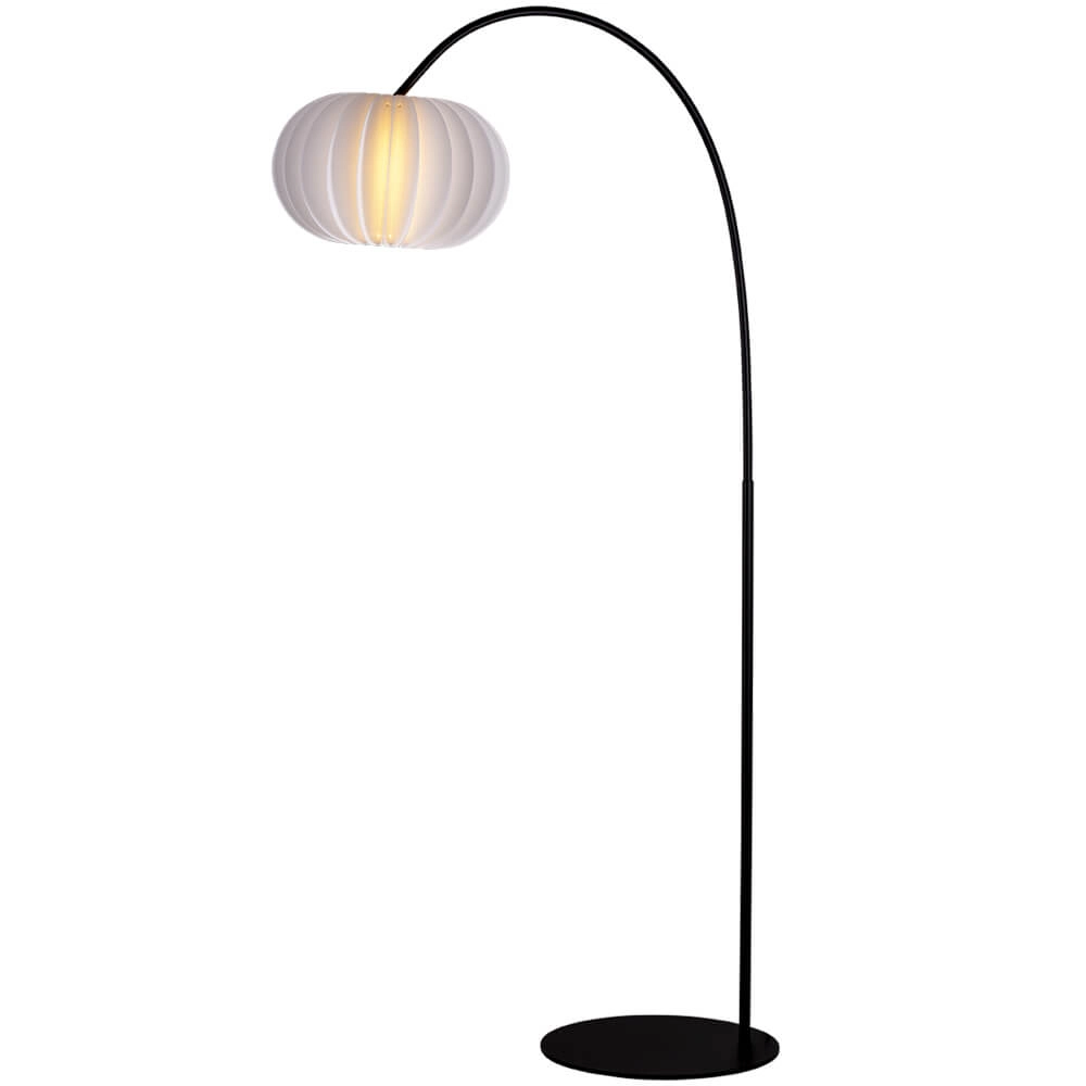Lampe à arc design Arena avec capuche blanche Lampe à arc design Arena avec capuche blanche