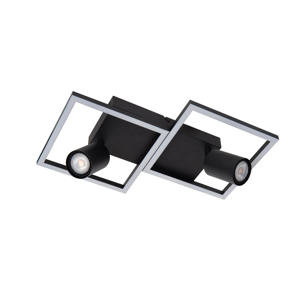 Lampe de plafond à design Arianne LED avec 2x GU10 noire