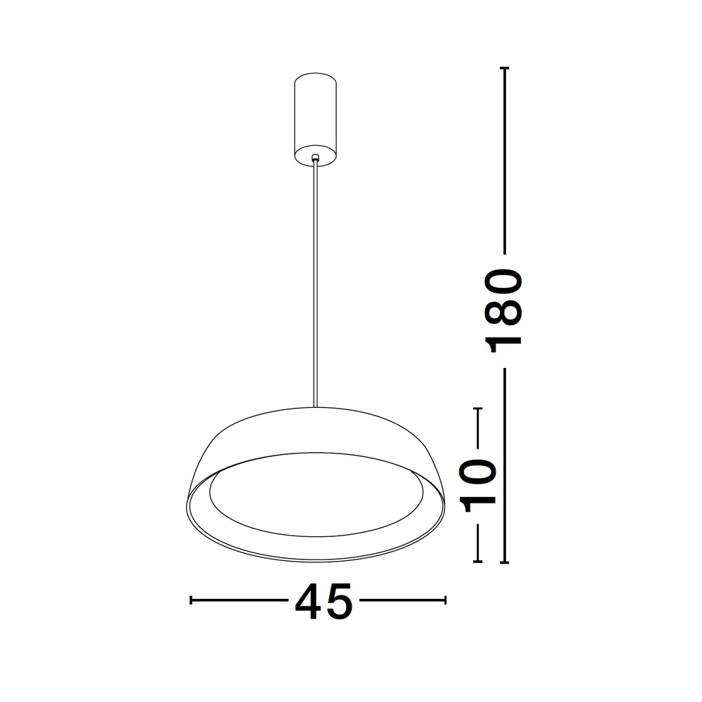 Suspension Sigi  Ø 45cm blanc Lyora 5212017448675