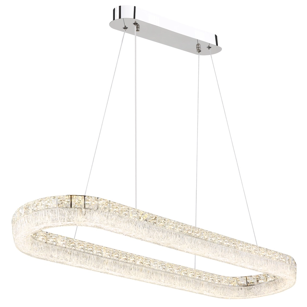 Lampe suspendue Laurel Chrome ovale