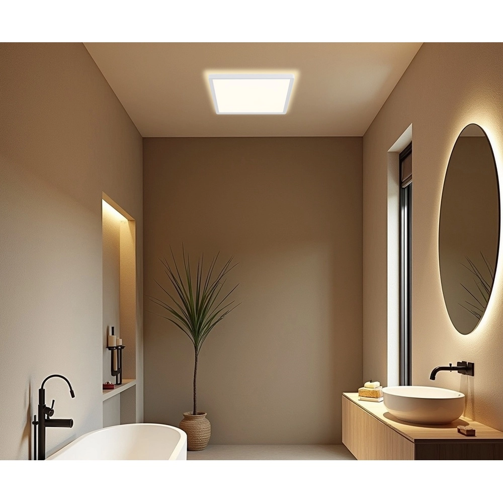 Éclairage de plafond Sapana carré 29,4 cm blanc Globo 9007371402403