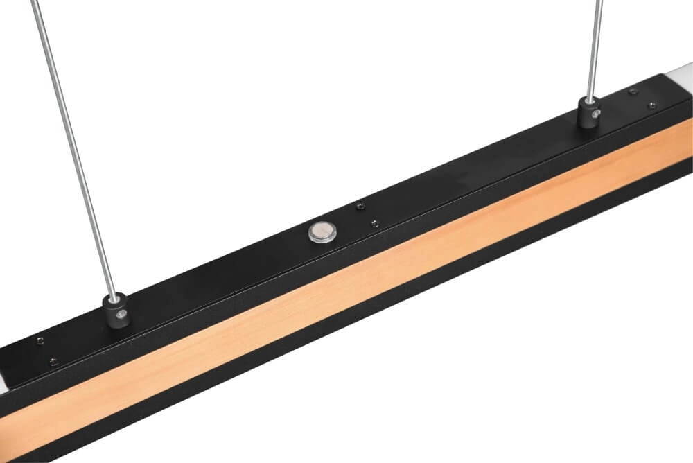 Lampe suspendue Deacon bois marron avec du noir Trio 4017807505474