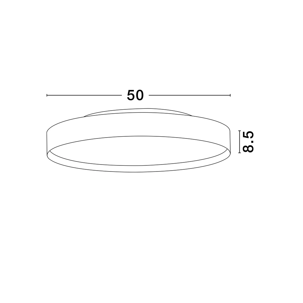 Plafonnier Roi blanc Ø 50cm Lyora 5212017448958