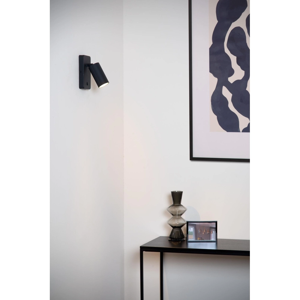 Lampe de chevet Clubs Noir avec interrupteur Lucide 5411212093400