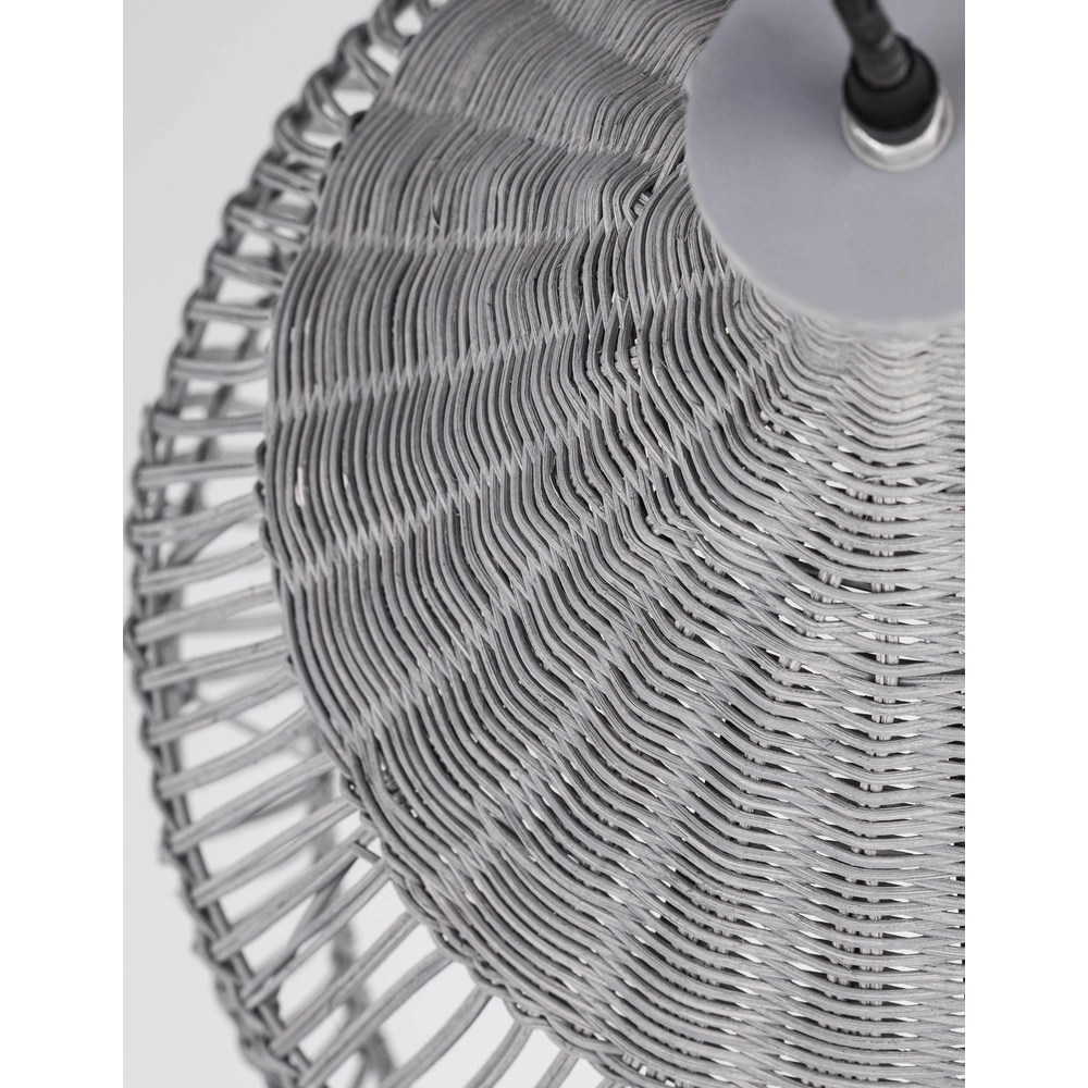 Suspension grise Destin rotin Ø 42cm Lyora 5212017416681