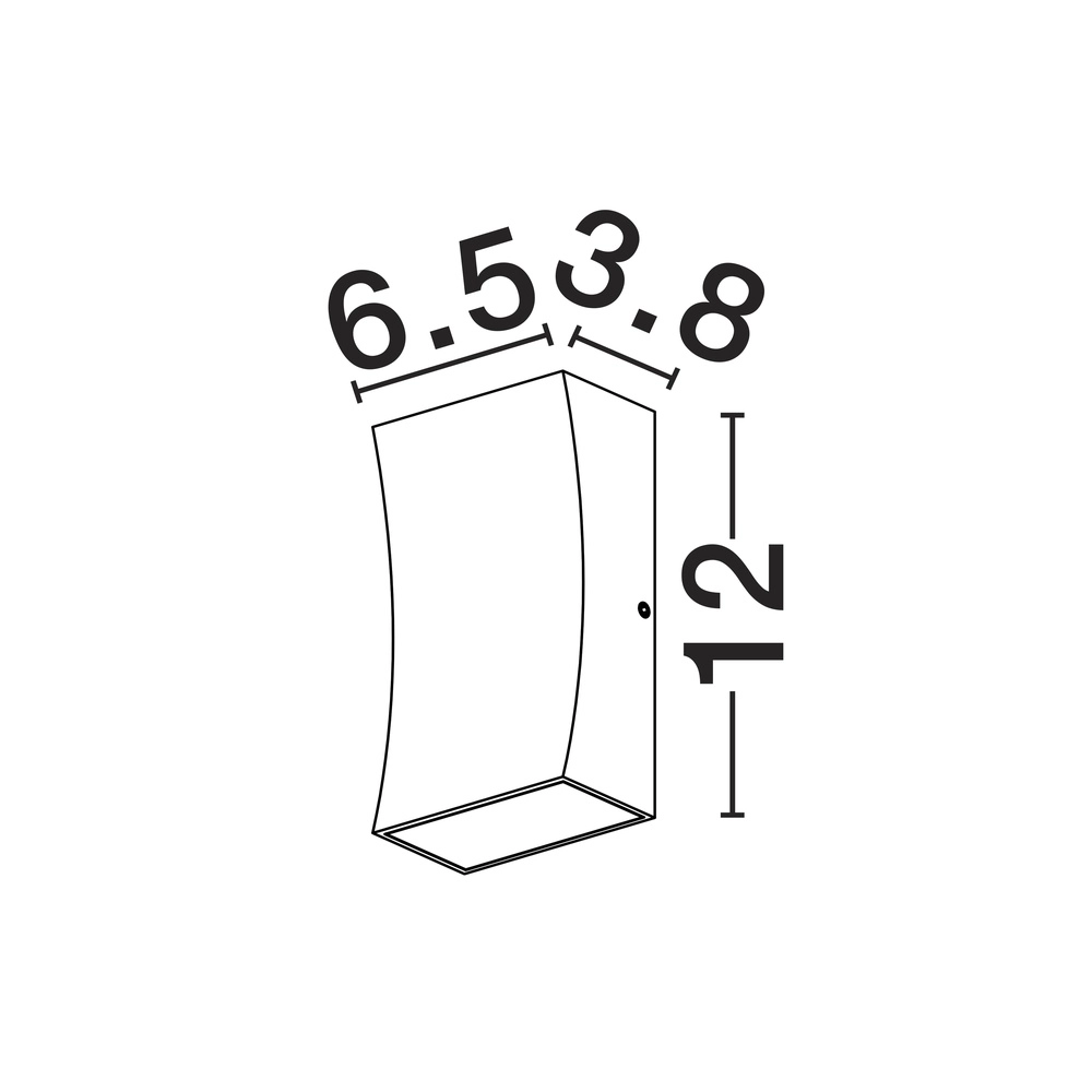 Spot mural Boxy De haut en bas blanc Lyora 5212017477101