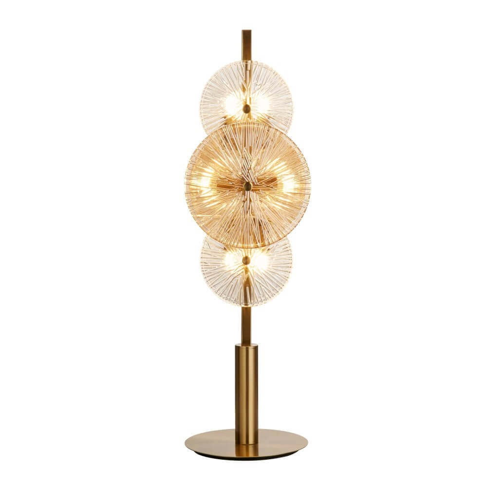 Lampe de table dorée Wagon Wheel 66 cm de haut Searchlight 5053423248264