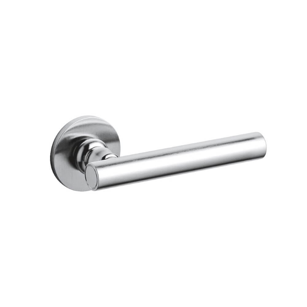 Poignée de porte design Dolve Vita sur rosace chrome mat