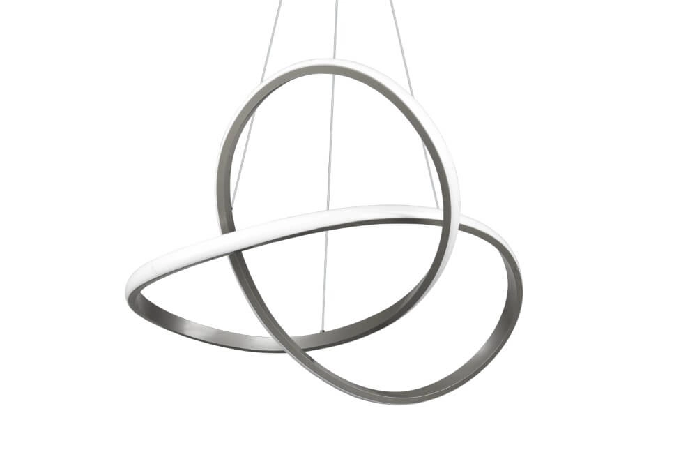 Lampe suspendue LED Course gris Trio 4017807521504