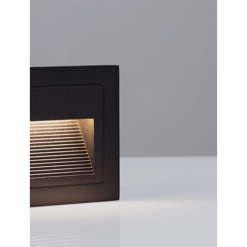 Luminaire encastré carré Polka noir Lyora 5212017453198