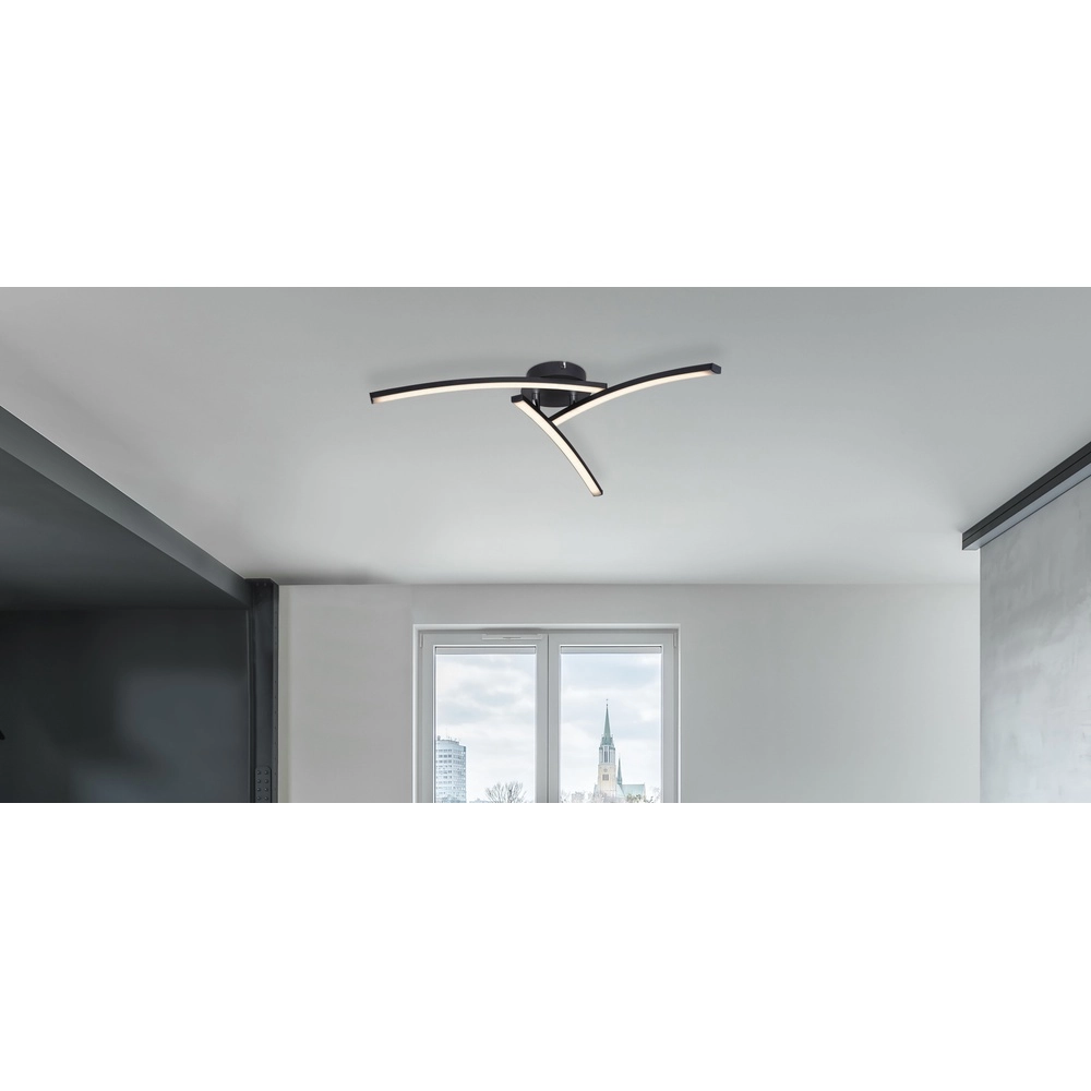 Lampe de plafond à design Tansy I Noir Globo 9007371401604