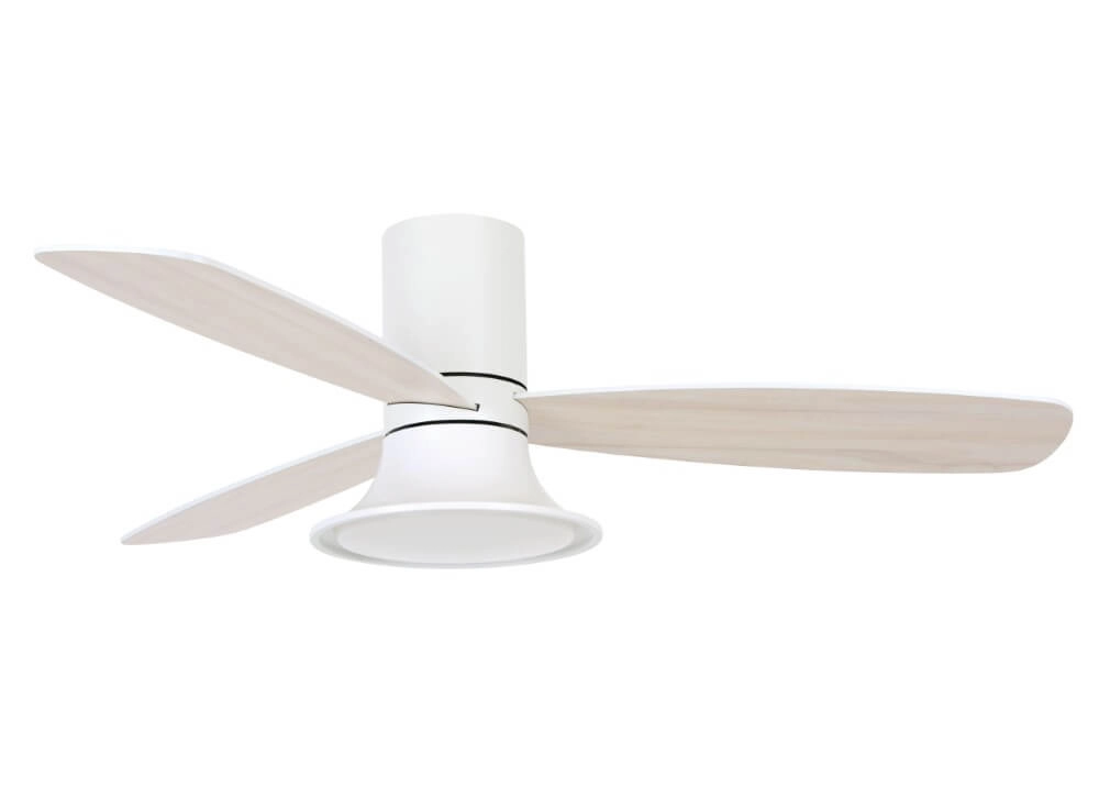 Ventilateur blanc avec lampe Flusso Ø132cm