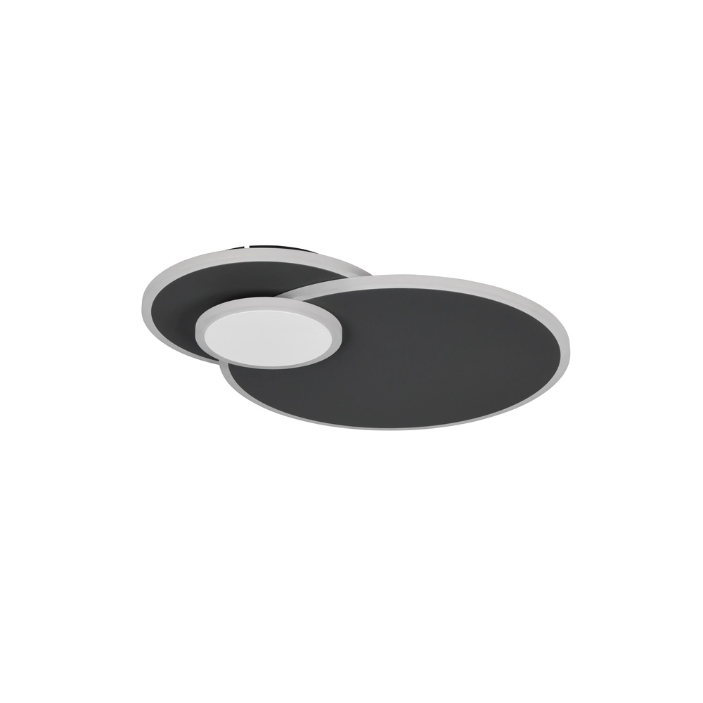 Lampe de plafond ronde Serea Noir Trio 4017807703818