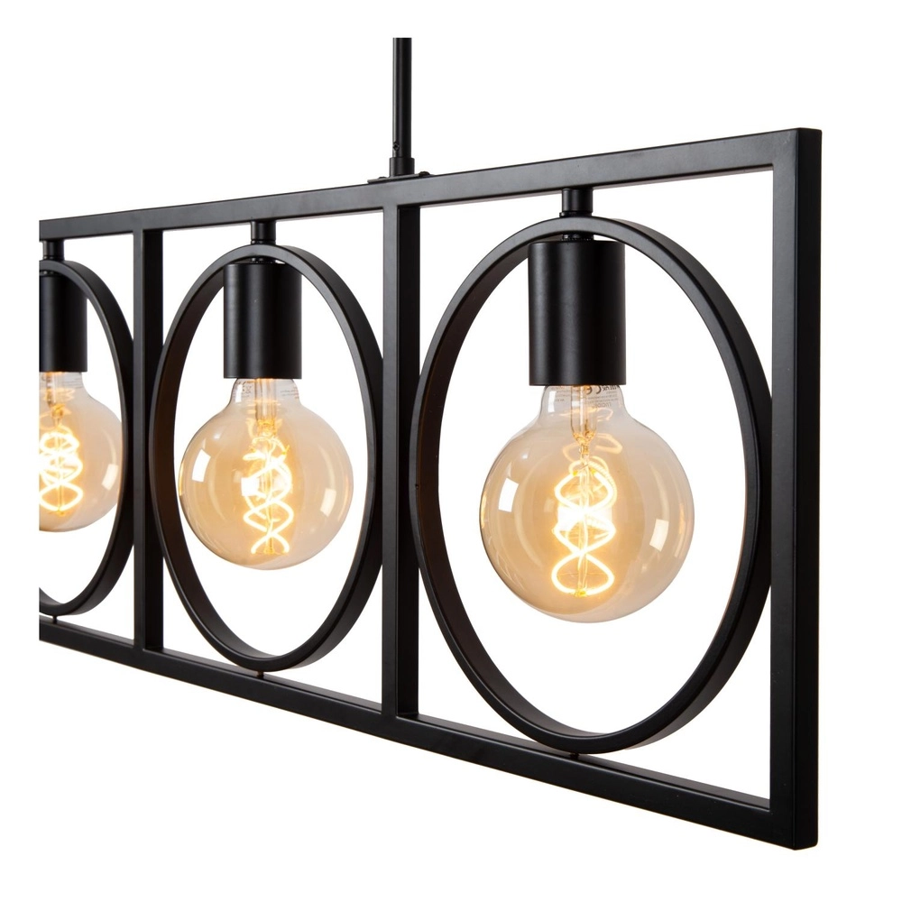 Lampe pendante unique Suus 4 feux noirs Lucide 5411212010872