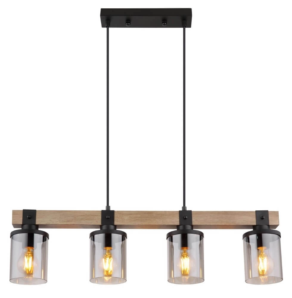 Lampe suspendue en bois Lila 4 lumières Globo 9007371431724