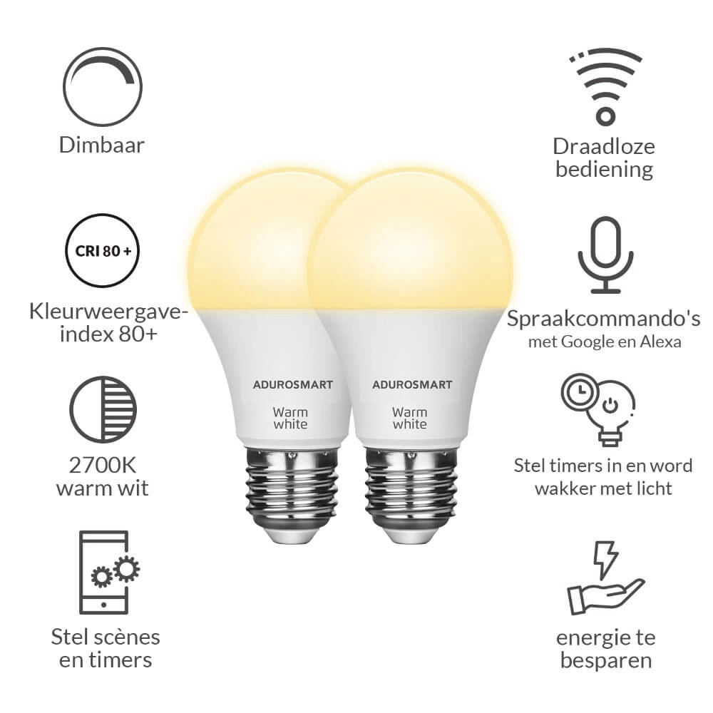 Starterpack - 2x E27 - 2700K AduroSmart 644558228761