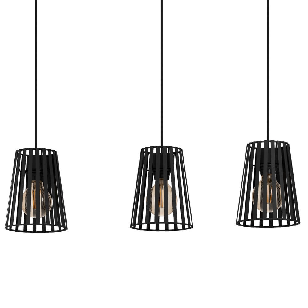 Lampe suspendue noire Bogota 3 lumières Stars of Light 9008606220755