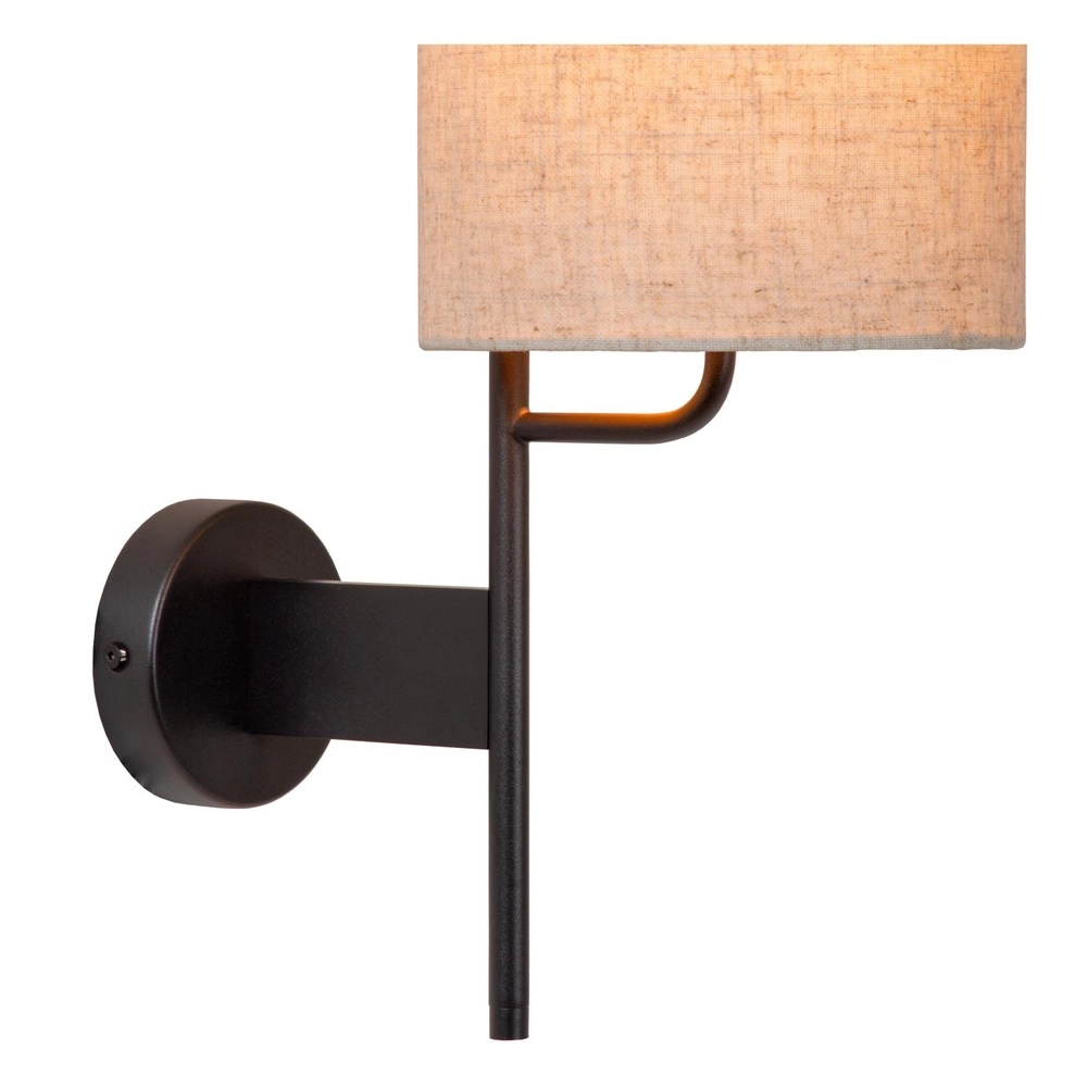 Lampe murale Magic noir avec un point de charge USB Lucide 5411212680051