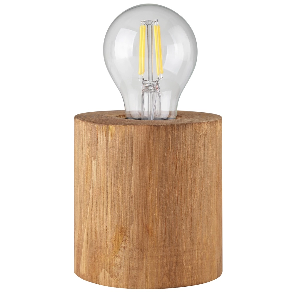 Lampe de table naturelle Woodra Bois sans source lumineuse Brilliant 4004353478031