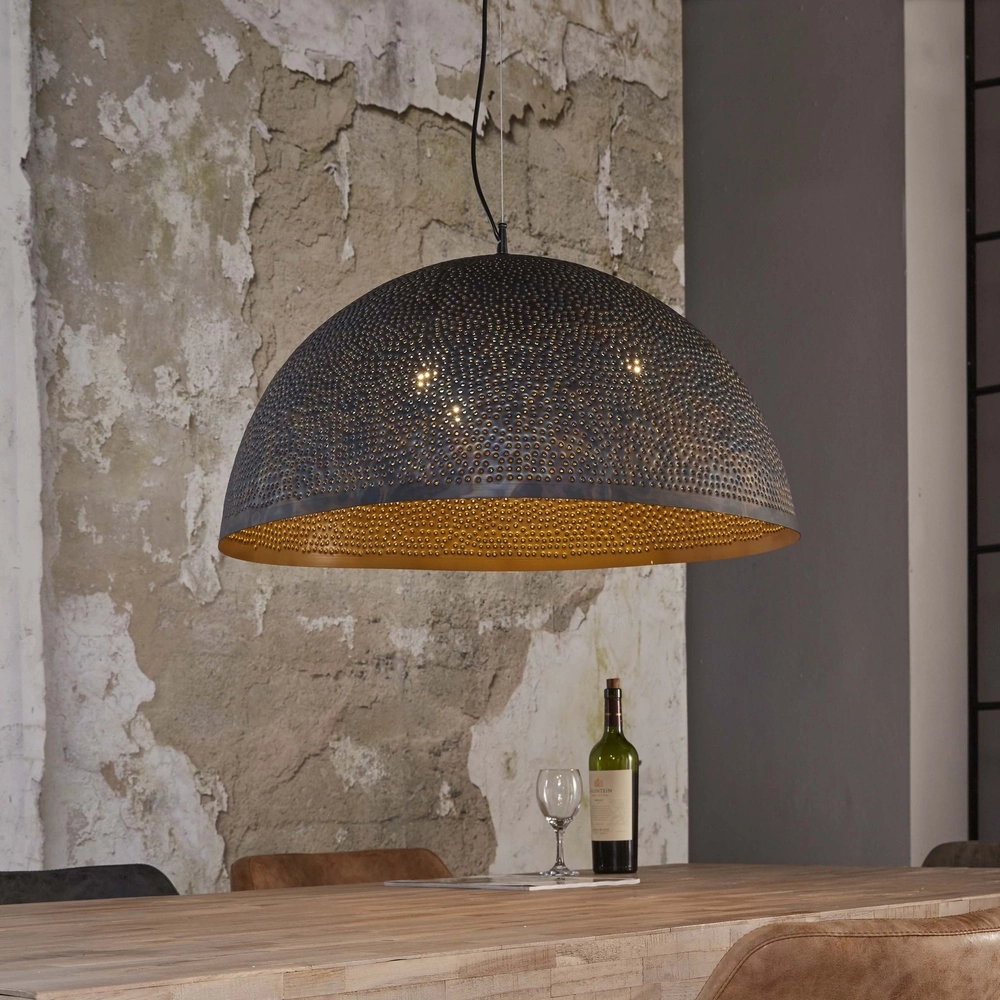 Lampe pendante industrielle XXL Punch Ø 70cm Lyora 8716803512856