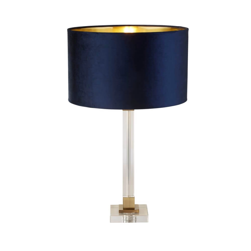 Lampe de table design Scarborough or avec bleu foncé Searchlight 5053423257006