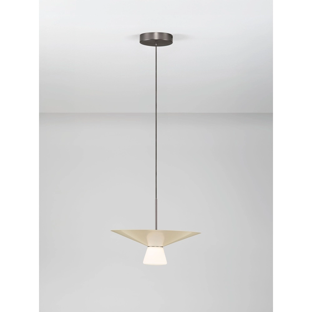 Lampe pendante de conception Baris blanc avec gris Ø 38cm Lyora 5212017495303