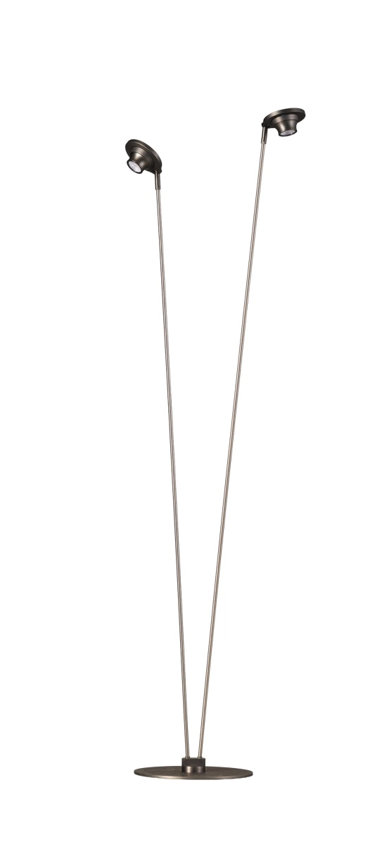 Moderne à deux lumières Angelique Nickel noir