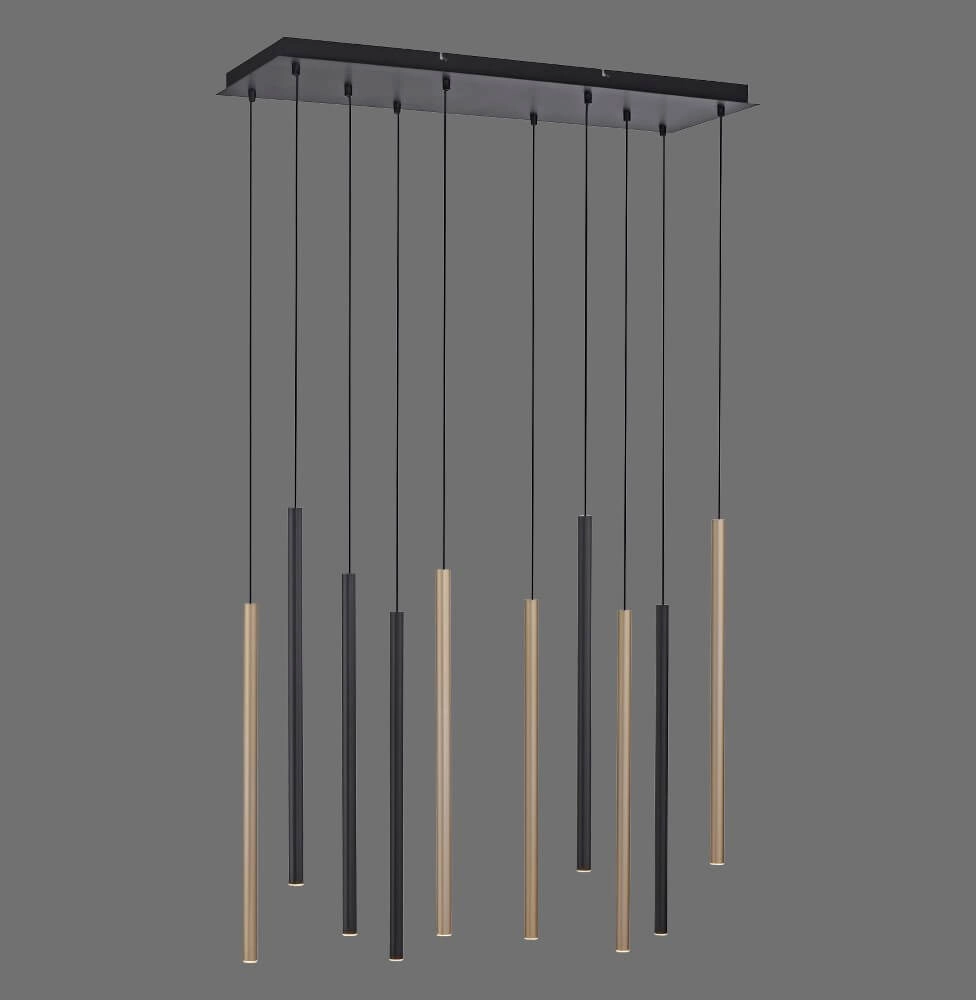 Lampe suspendue unique Flute 10 lumières Paul Neuhaus 4012248374788